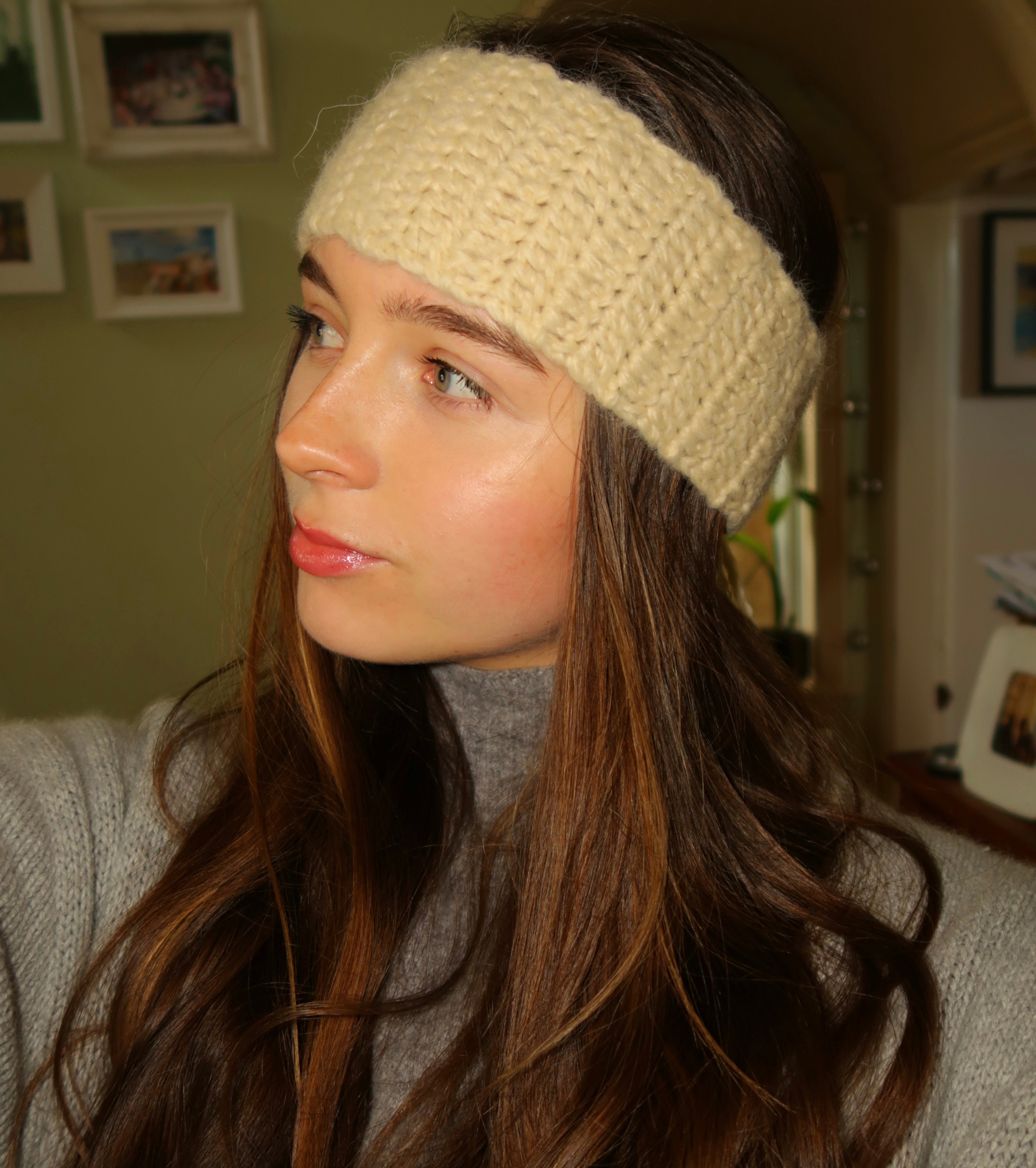 Cream headband