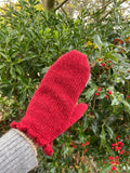 Dark red mittens