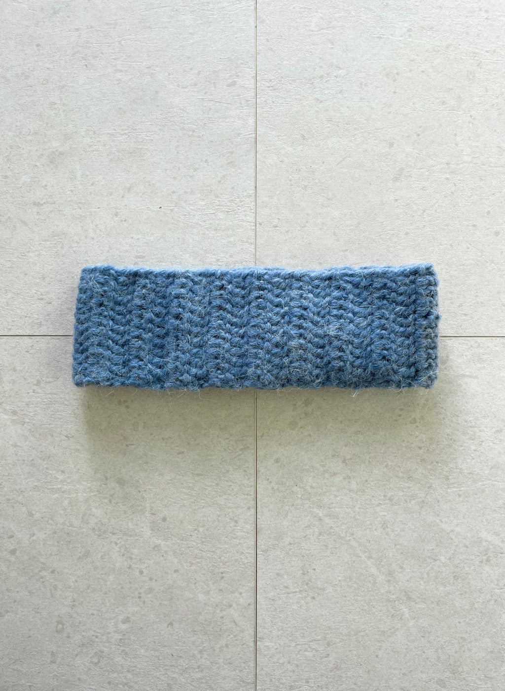 Blue crochet headband