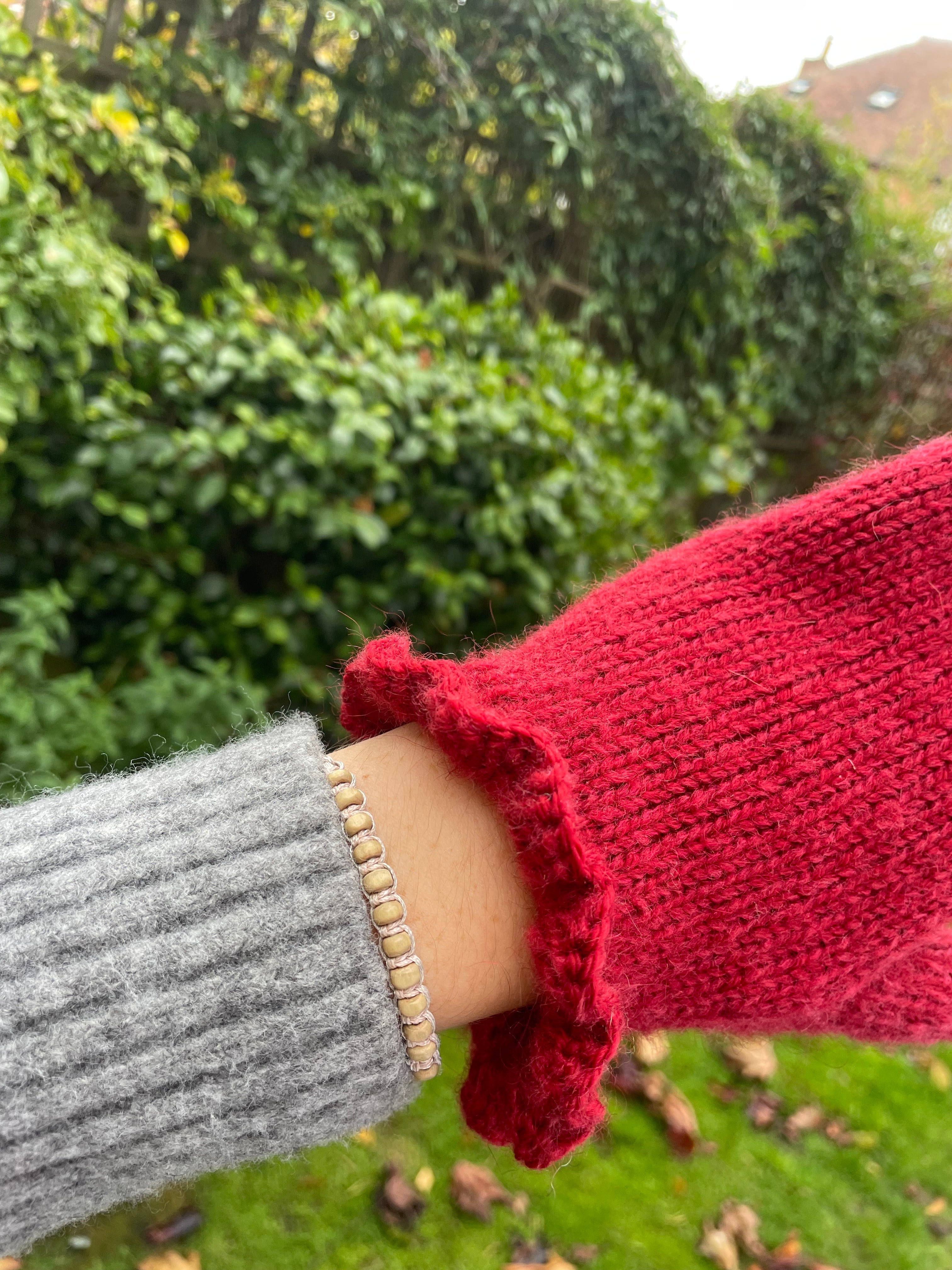 Dark red mittens